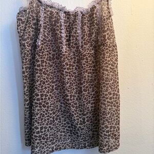 Leopard Print Lace Trim out from under Urban Outfitters top